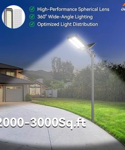 Outdoor Solar Street Lights 7000W with Motion Sensor and Remote 2