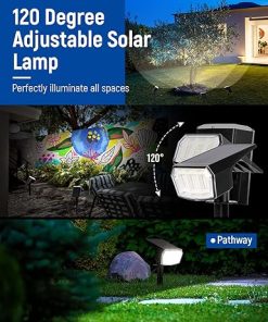 Outdoor Solar Spot Lights 63 LED Waterproof IP65 10 Pack for Gardens 2