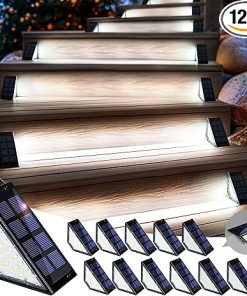 Solar Step Lights for Outdoor Use 24 LEDs Waterproof Solar Lights