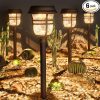 Outdoor Waterproof Solar Pathway Lights 6 Pack Bright LED Garden 4