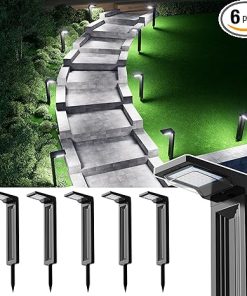 30 LED Solar Pathway Lights Waterproof for Garden and Yard 6 Pack