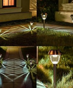 Outdoor Waterproof Solar Pathway Lights 6 Pack Bright LED Garden 2
