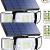 Wireless Solar Real Estate Agent Sign Lights Outdoor LED 2 Pack 4