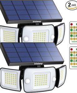 Solar Flood Lights Outdoor Waterproof 1200LM Dual Motion Sensor LED