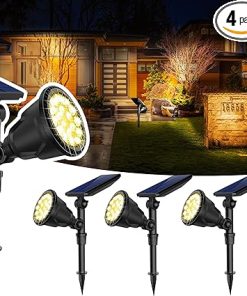 JSOT 600 Lumen Outdoor Solar Lights Waterproof for Garden Pathways