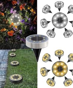12PCS Solar LED Lights for Outdoor Stairs Garden Patio Waterproof