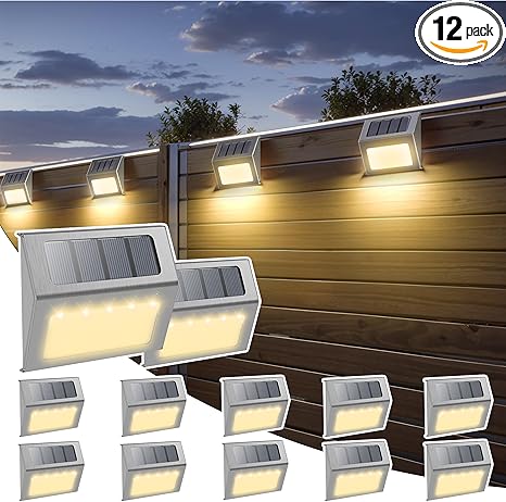 12 Pack Waterproof Solar Lights Auto On/Off for Outdoor Use 12 Pack Waterproof Solar Lights Auto On/Off for Outdoor Use