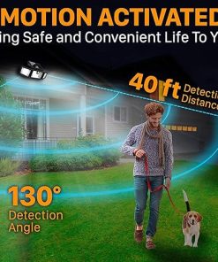 Solar Security Lights Outdoor 132 LED Waterproof 270° 6500K 2 Pack 2