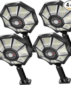Outdoor Waterproof Solar Lights with 360° Angle and Motion Sensor