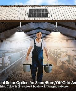Dimmable Solar Shed Lights Indoor Outdoor Pendant Lights 2 Pack 2