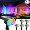 6 Pack Solar Powered Color Changing Landscape Spot Lights 24 LEDs