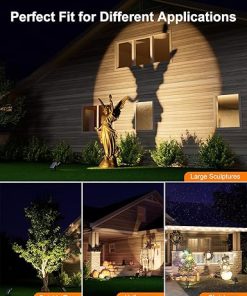 4 Pack Solar Powered LED Spotlights for Outdoor Landscape Lighting 2