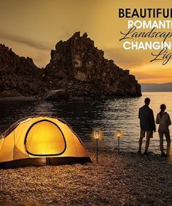 Outdoor Solar LED Flickering Flame Lights – Set of 4 Waterproof Torches 2