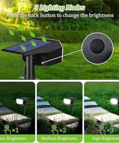 8 Pack Solar Spot Lights Outdoor with 59 LEDs for Garden Use 2