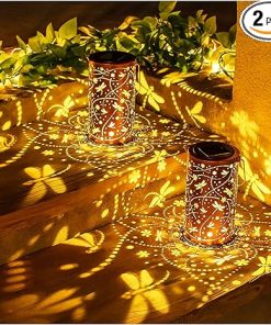 Dragonfly Solar Lanterns – 2 Pack Outdoor Waterproof Garden Lights