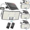 Solar Deck Lights 12 Pack Waterproof 16 LEDs for Pathway Garden 4