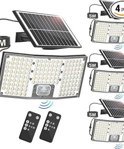 Outdoor Solar Flood Lights with Motion Sensor and Remote Control 4000LM