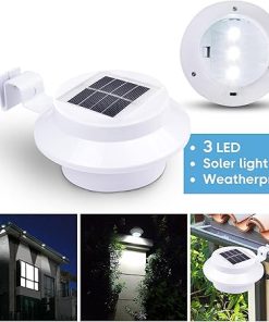 Yescom 10Pcs Solar Gutter Lights Waterproof LED Deck Fence Yard 2