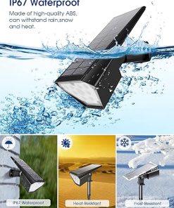 Biling Solar Ground Lights 12 Pack and Solar Spot Lights 4 Pack 2
