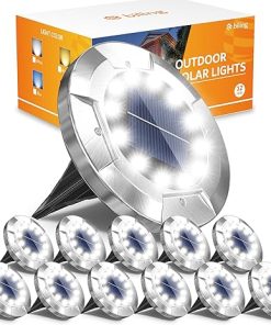 Bright Waterproof Solar Ground Lights for Pathway and Garden Use 2
