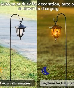 6 Pack Solar Flame Hanging Lights Outdoor LED Lanterns for Garden 2