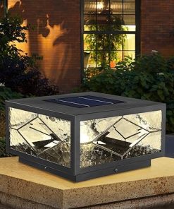 Outdoor Waterproof Solar Fence Post Lights with Remote Control