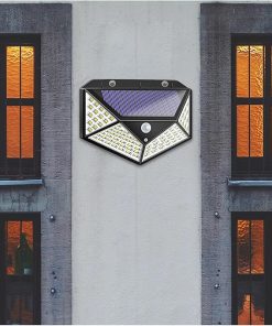 100 LED Solar Motion Sensor Wall Light for Outdoor Security 2