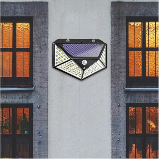 100 LED Solar Motion Sensor Wall Light for Outdoor Security - Image 2
