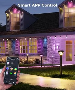 Smart Solar Lights Outdoor 150LM Motion Sensor APP Control 6 Pack 2
