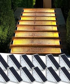 Waterproof LED Solar Step Lights for Yard, Patio, and Pathways 12 Pack 2