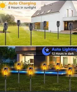 10 Pack Solar Lights Outdoor Mini Flickering Flame Garden Decor 2