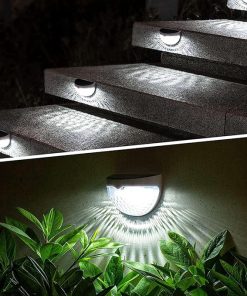 8 Pack Solar Fence Post Lights for Outdoor Waterproof Lighting 2