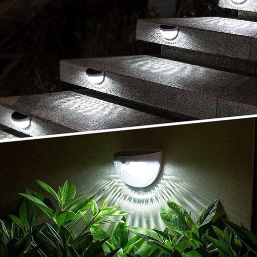8 Pack Solar Fence Post Lights for Outdoor Waterproof Lighting - Image 2