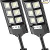 Solar Powered Flood Light Dusk to Dawn Motion Sensor 100W 2Pack 3