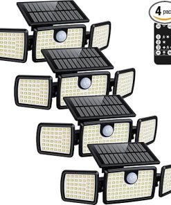 Solar Motion Deck Lights Outdoor Quick Charge High Brightness 4 Pack
