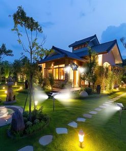 Bright 1400-Lumen Solar Outdoor Spotlights with Motion Sensor Lighting 2