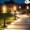 Outdoor Solar Chandelier 4 Light Rattan Waterproof Hanging Lights 3