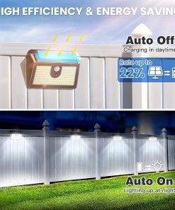 10 Packs Solar Motion Sensor Lights Super Bright Waterproof Outdoor 2