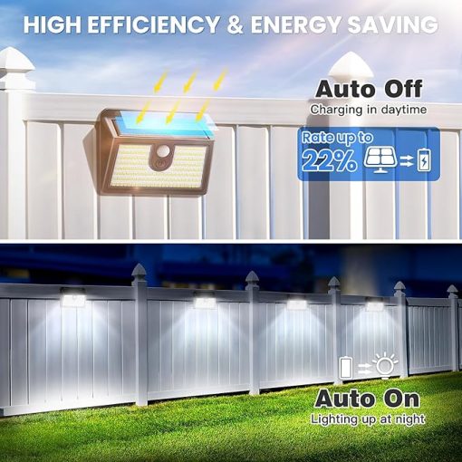 10 Packs Solar Motion Sensor Lights Super Bright Waterproof Outdoor - Image 2