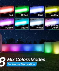 Color Changing Solar Spot Lights Outdoor Waterproof 6 Pack 2