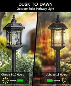 Emliviar Solar Floor Lamp with Remote Control Waterproof LED Lighting 2