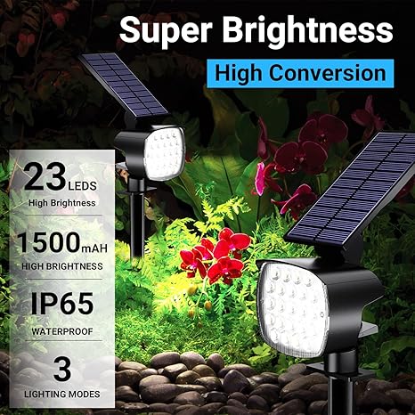 Hyrion Solar Spot Lights Outdoor Waterproof IP65 4 Pack 23 LED 2 Hyrion Solar Spot Lights Outdoor Waterproof IP65 4 Pack 23 LED - Image 2