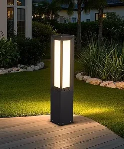 Modern 31.5 Inch Solar Path Lights Waterproof LED Garden Bollard Lamp 2
