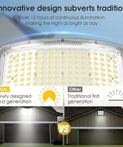 2000W Solar Flood Lights Waterproof Motion Sensor Remote Control 2