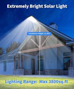 Solar Street Light 6500W 480000 Lumens with Motion Sensor Remote 2 Pack 2