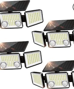 UME Solar Outdoor Lights 3000 Lumen 152 LED Motion Sensor 4 Pack