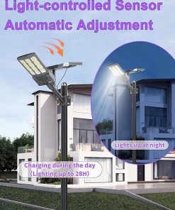 JAYNLT 12000W Solar Street Light 6500K Bright Commercial Parking Lot 2