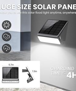 Solar Flood Lights 4000Lm Motion Activated Waterproof 3 Pack 2