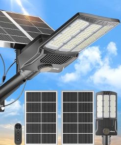 Ofuray 11000W Solar Street Lights 800000LM Dusk to Dawn LED Floodlights