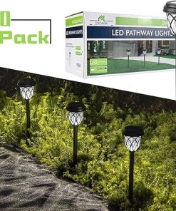 10 White and 10 Color Changing Solar Lights for Pathway Decor 2